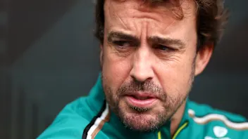 BAKU, AZERBAIJAN - SEPTEMBER 18: Fernando Alonso of Spain and Aston Martin F1 Team looks on in the