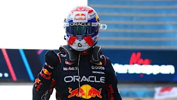 BAKU, AZERBAIJAN - SEPTEMBER 20: Pole position qualifier Max Verstappen of the Netherlands and