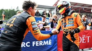 SPA, BELGIUM - JULY 27: Race winner Oscar Piastri of Australia and McLaren and Second placed Lando