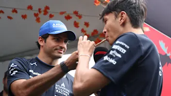 MONTREAL, QUEBEC - JUNE 12: Carlos Sainz of Spain and Williams and Alexander Albon of Thailand and
