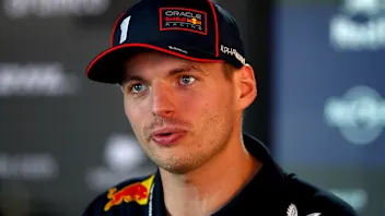 IMOLA, ITALY - MAY 15: Max Verstappen of the Netherlands and Oracle Red Bull Racing is interviewed