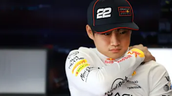 IMOLA, ITALY - MAY 17: Yuki Tsunoda of Japan and Oracle Red Bull Racing looks on during qualifying