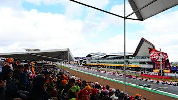 NORTHAMPTON, ENGLAND - JULY 06: Fernando Alonso of Spain driving the (14) Aston Martin F1 Team