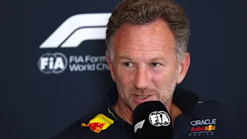 NORTHAMPTON, ENGLAND - JULY 04: Christian Horner, Team Principal of Oracle Red Bull Racing in the