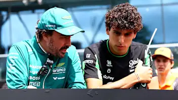 BUDAPEST, HUNGARY - AUGUST 03: Fernando Alonso of Spain and Aston Martin F1 Team and Gabriel