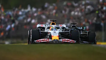 BUDAPEST, HUNGARY - AUGUST 01: Isack Hadjar of France driving the (6) Visa Cash App Racing Bulls