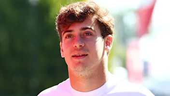 MONZA, ITALY - SEPTEMBER 04: Franco Colapinto of Argentina and Alpine F1 arrives in the Paddock