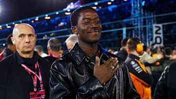 LAS VEGAS, NEVADA - NOVEMBER 22: Damson Idris prior to the F1 Grand Prix of Las Vegas at Las Vegas