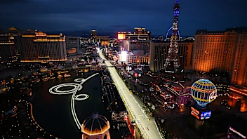 LAS VEGAS, NEVADA - NOVEMBER 20: Lewis Hamilton of Great Britain driving the (44) Scuderia Ferrari