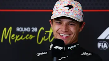 MEXICO CITY, MEXICO - OCTOBER 26: Race winner Lando Norris of Great Britain and McLaren in the