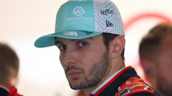 MIAMI, FLORIDA - MAY 02: Esteban Ocon of France and Haas F1 looks on in the garage during Sprint