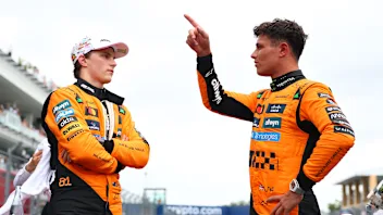 MIAMI, FLORIDA - MAY 03: Second placed Oscar Piastri of Australia and McLaren and Sprint winner