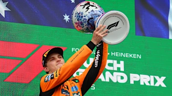 ZANDVOORT, NETHERLANDS - AUGUST 31: Race winner Oscar Piastri of Australia and McLaren celebrates