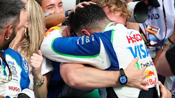 ZANDVOORT, NETHERLANDS - AUGUST 31: Third placed Isack Hadjar of France and Visa Cash App Racing