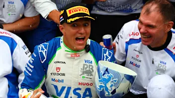 ZANDVOORT, NETHERLANDS - AUGUST 31: Third placed Isack Hadjar of France and Visa Cash App Racing