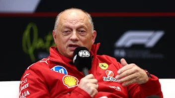 LAS VEGAS, NEVADA - NOVEMBER 21: Frederic Vasseur, Team Principal of Scuderia Ferrari arrives in