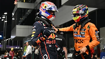 JEDDAH, SAUDI ARABIA - APRIL 19: Pole position qualifier Max Verstappen of the Netherlands and
