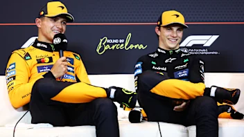 BARCELONA, SPAIN - MAY 31: Pole position qualifier Oscar Piastri of Australia and McLaren and