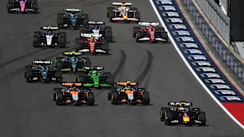 AUSTIN, TEXAS - OCTOBER 18: Max Verstappen of the Netherlands driving the (1) Oracle Red Bull