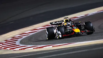 BAHRAIN, BAHRAIN - FEBRUARY 28: Max Verstappen of the Netherlands driving the (1) Oracle Red Bull