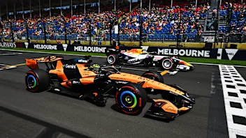 MELBOURNE, AUSTRALIA - MARCH 07: Oscar Piastri of Australia driving the (81) McLaren MCL40 Mercedes