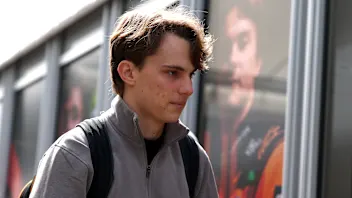 SUZUKA, JAPAN - MARCH 26: Oscar Piastri of Australia and McLaren arrives in the Paddock during