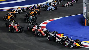 SINGAPORE, SINGAPORE - OCTOBER 11:  Max Verstappen of the Netherlands driving the (3) Oracle Red