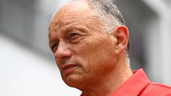 SINGAPORE, SINGAPORE - OCTOBER 09: Frederic Vasseur, Team Principal of Scuderia Ferrari arrives in
