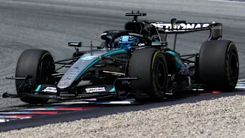 SPIELBERG, AUSTRIA - JUNE 28: George Russell of Great Britain driving the (63) Mercedes AMG