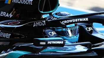 SPIELBERG, AUSTRIA - JUNE 26: George Russell of Great Britain driving the (63) Mercedes AMG