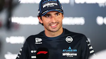 SPIELBERG, AUSTRIA - JUNE 25: Carlos Sainz of Spain and Williams talks to the media during previews