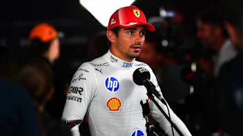 BAKU, AZERBAIJAN - SEPTEMBER 25: Second placed qualifier Charles Leclerc of Monaco and Scuderia