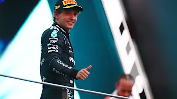 KUALA LUMPUR, MALAYSIA - OCTOBER 04: Second placed Andrea Kimi Antonelli of Italy and Mercedes AMG
