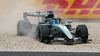 SPA, BELGIUM - JULY 19: George Russell of Great Britain driving the (63) Mercedes AMG Petronas F1