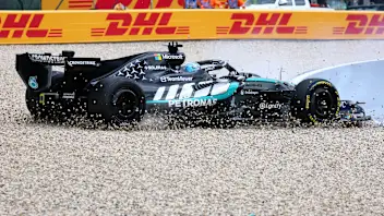 SPA, BELGIUM - JULY 19: George Russell of Great Britain driving the (63) Mercedes AMG Petronas F1