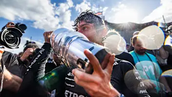 SPA, BELGIUM - JULY 19: Race winner Andrea Kimi Antonelli of Italy and Mercedes AMG Petronas F1