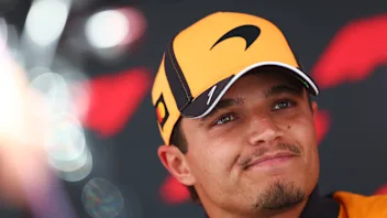 SPA, BELGIUM - JULY 16: Lando Norris of Great Britain and McLaren talks to the media during