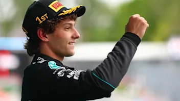 MONTREAL, QUEBEC - MAY 24: Race winner Andrea Kimi Antonelli of Italy and Mercedes AMG Petronas F1