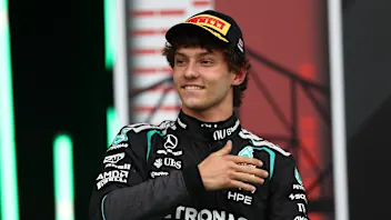 MONTREAL, QUEBEC - MAY 24: Race winner Andrea Kimi Antonelli of Italy and Mercedes AMG Petronas F1