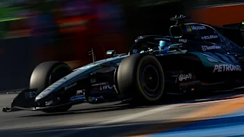 MONTREAL, QUEBEC - MAY 22: George Russell of Great Britain driving the (63) Mercedes AMG Petronas