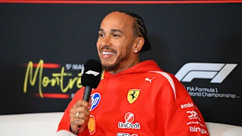 MONTREAL, QUEBEC - MAY 21: Lewis Hamilton of Great Britain and Scuderia Ferrari speaks in the