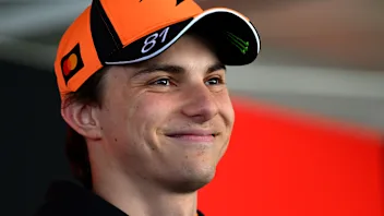 MONTREAL, QUEBEC - MAY 21: Oscar Piastri of Australia and McLaren talks to the media during