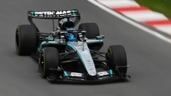 MONTREAL, QUEBEC - MAY 23: George Russell of Great Britain driving the (63) Mercedes AMG Petronas