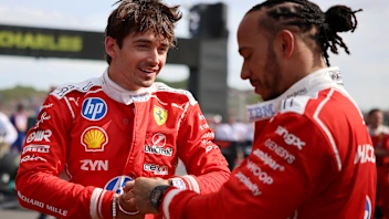 NORTHAMPTON, ENGLAND - JULY 05: Race winner Charles Leclerc of Monaco and Scuderia Ferrari and