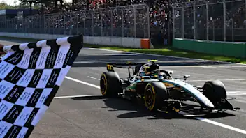 MONZA, ITALY - SEPTEMBER 06: Race winner Andrea Kimi Antonelli of Italy driving the (12) Mercedes