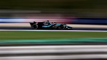 MONZA, ITALY - SEPTEMBER 04: George Russell of Great Britain driving the (63) Mercedes AMG Petronas