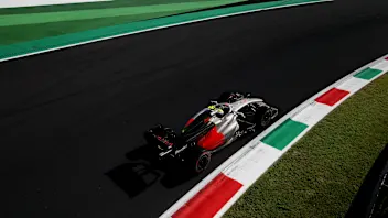 MONZA, ITALY - SEPTEMBER 05: Gabriel Bortoleto of Brazil driving the (5) Audi F1 Team R26 on track