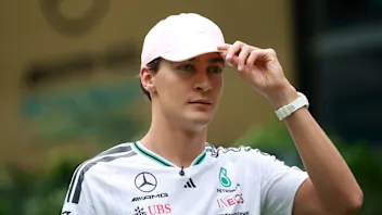 MIAMI, FLORIDA - MAY 03: George Russell of Great Britain and Mercedes AMG Petronas F1 Team looks on