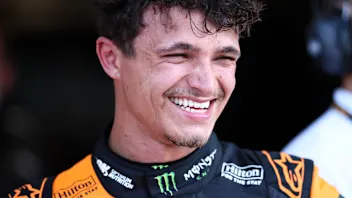 MIAMI, FLORIDA - MAY 01: Sprint Pole qualifier Lando Norris of Great Britain and McLaren looks on