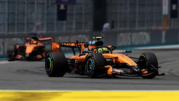 MIAMI, FLORIDA - MAY 01: Oscar Piastri of Australia driving the (81) McLaren MCL40 Mercedes on